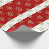 Rood En Wit Gestreept Feest Cadeaupapier (Hoek)
