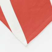 Rood en wit gestreept golfpatroon herhalen fleece deken (Hoek)