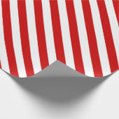 Rood en wit gestreept kerstpapier. cadeaupapier (Hoek)