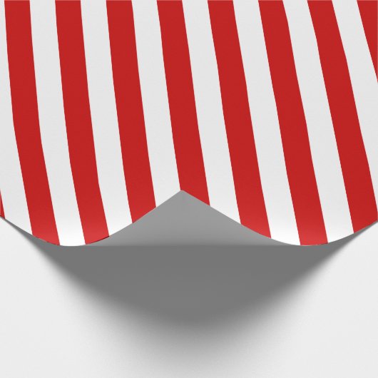 Rood en wit gestreept kerstpapier. cadeaupapier (Hoek)