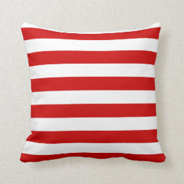 Rood en wit gestreept kussen