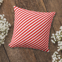 Rood en wit gestreept kussen