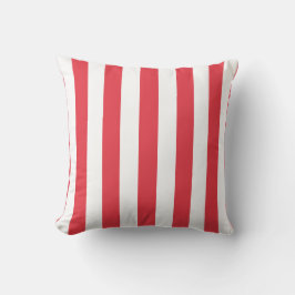 Rood en wit gestreept kustpreppy kussen