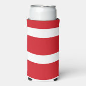 Rood en wit gestreept seltzer blikjeskoeler (Seltzer Voorkant)