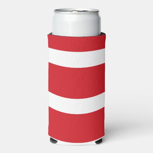 Rood en wit gestreept seltzer blikjeskoeler (Seltzer Voorkant)