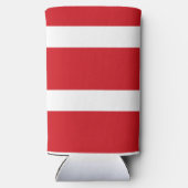 Rood en wit gestreept seltzer blikjeskoeler (Achterkant)