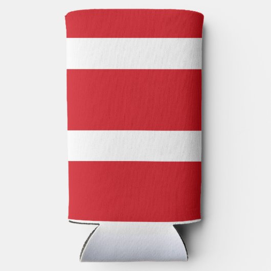 Rood en wit gestreept seltzer blikjeskoeler (Achterkant)
