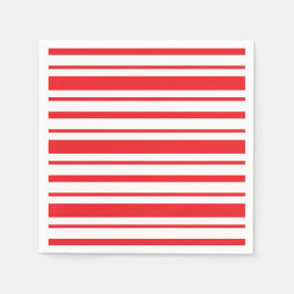 Rood en Wit Gestreept Servet