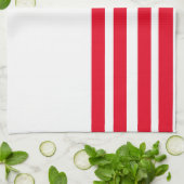 Rood en wit gestreept theedoek (Gevouwen)