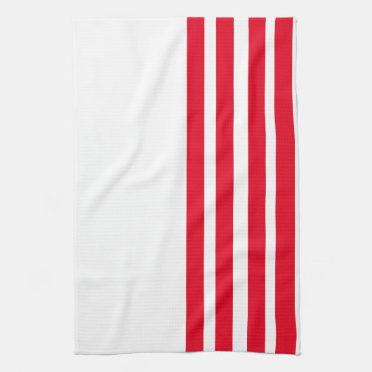 Rood en wit gestreept theedoek (Verticaal)