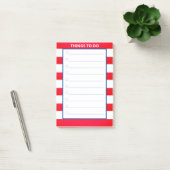 Rood en wit gestreept werk post-it® notes (Kantoor)