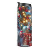 Rood en wit gestreepte gnoom thermosbeker (Geroteerd rechts)