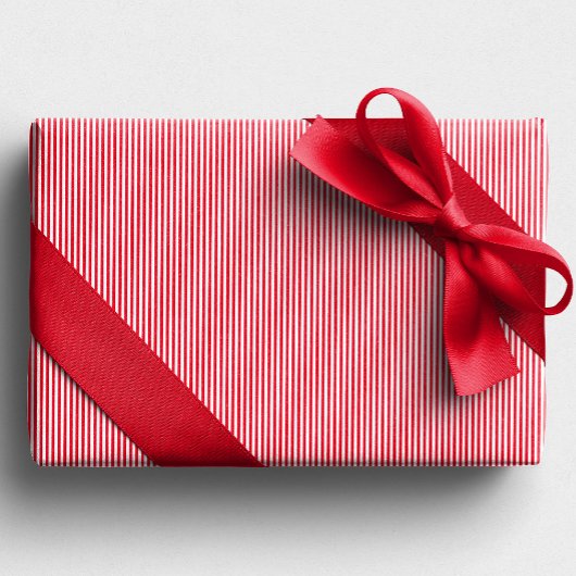 Rood en wit gestreepte kerstvakantie cadeaupapier