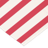 Rood en Wit Gestreepte Moderne Kerstmisstreep Korte Tafelloper (Hoek)