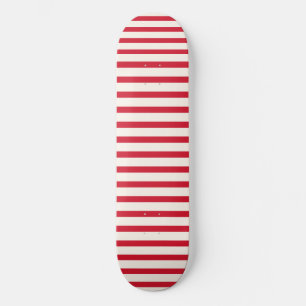 Rood en Wit Gestreepte Moderne Kerstmisstreep Persoonlijk Skateboard