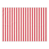Rood en Wit Gestreepte Moderne Kerstmisstreep Tafelkleed (Voorkant (Horizontaal))