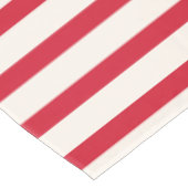 Rood en Wit Gestreepte Moderne Kerstmisstreep Tafelkleed (Gekanteld)