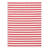 Rood en Wit Gestreepte Moderne Kerstmisstreep Tafelkleed (Voorkant)