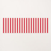 Rood en Wit Gestreepte Moderne Kerstmisstreep Yogamat (Achterkant (horizontaal))