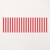 Rood en Wit Gestreepte Moderne Kerstmisstreep Yogamat (Voorkant (horizontaal))