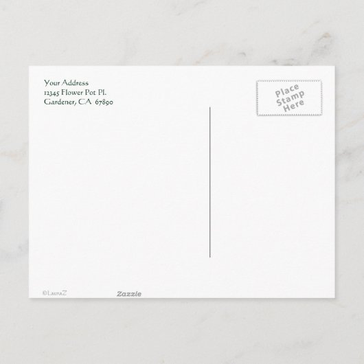 Rood en Wit Gestreepte Rozen Bewerkbaar Briefkaart (Achterkant)