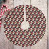 Rood en wit gevarieerd Poinsettia Patroon Imitatie Linnen Kerstboom Kleed