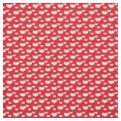 Rood en Wit Gevleugeld Hartpatroon Stof (Swatch)