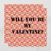 Rood en wit gevriesdroogd hartenpatroon Valentijn (Voorkant / Achterkant)