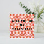 Rood en wit gevriesdroogd hartenpatroon Valentijn (Staand voorkant)