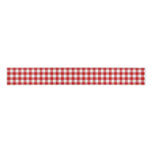 Rood en wit Gingham 3 inch Grosgrain Lint (Voorkant)