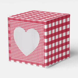 Rood en wit Gingham Bedankdoosjes