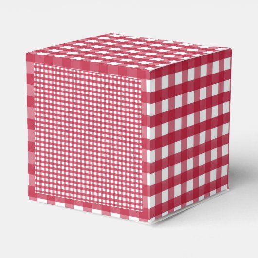 Rood en wit Gingham Bedankdoosjes (Achterkant)