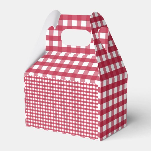 Rood en wit Gingham Bedankdoosjes (Achterkant)