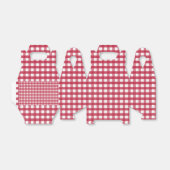 Rood en wit Gingham Bedankdoosjes (Uitgevouwen)