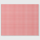 Rood en wit Gingham Cadeaupapier (Vlak)