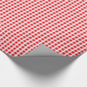 Rood en wit Gingham Cadeaupapier (Hoek)