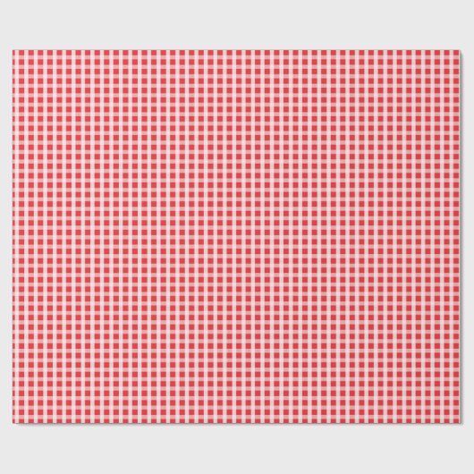 Rood en wit Gingham Cadeaupapier (Vlak)