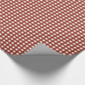 Rood en wit Gingham Cadeaupapier (Hoek)