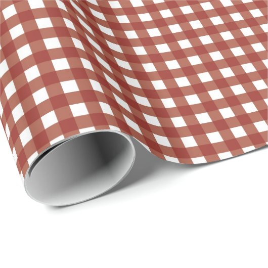 Rood en wit Gingham Cadeaupapier (Rol Hoek)