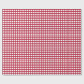 Rood en wit Gingham Cadeaupapier (Vlak)