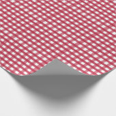 Rood en wit Gingham Cadeaupapier (Hoek)