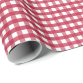 Rood en wit Gingham Cadeaupapier (Rol Hoek)