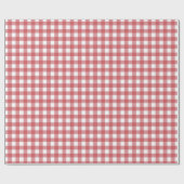 Rood en wit. Gingham Check. Cadeaupapier (Vlak)