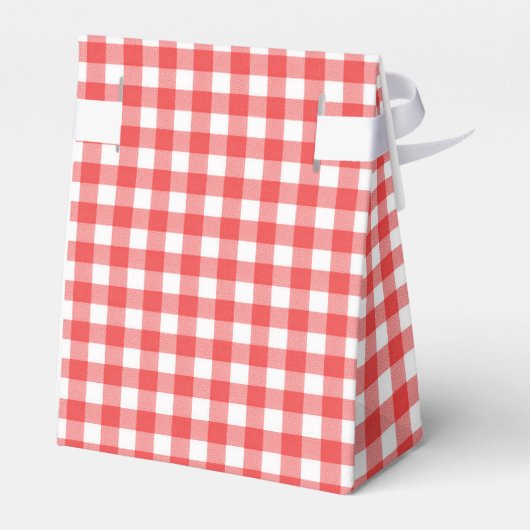 Rood en wit Gingham dank u Bedankdoosjes (Achterkant)