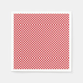 Rood en wit Gingham gecontroleerd Servetten (Voorkant)