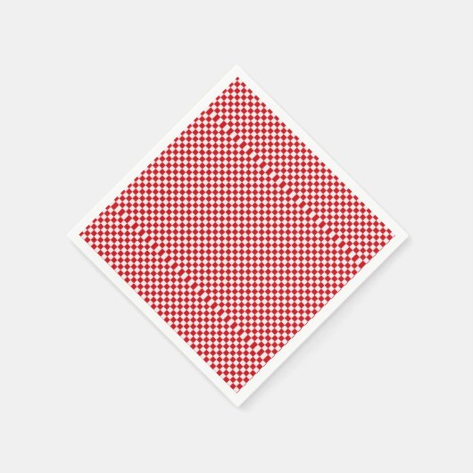 Rood en wit Gingham gecontroleerd Servetten (Hoek)