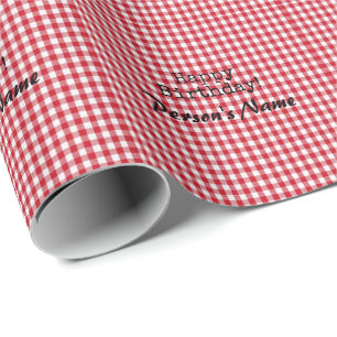 Rood en wit gingham - HAMbyWG-pakpapier Cadeaupapier