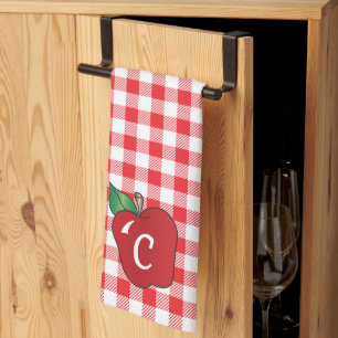 Rood en wit Gingham met Apple Kitchen Towel Theedoek