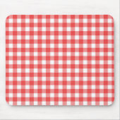 Rood en wit Gingham Muismat (Voorkant)