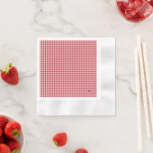 Rood en wit Gingham Paper Napkins- HAMbyWG Servet (Insitu)